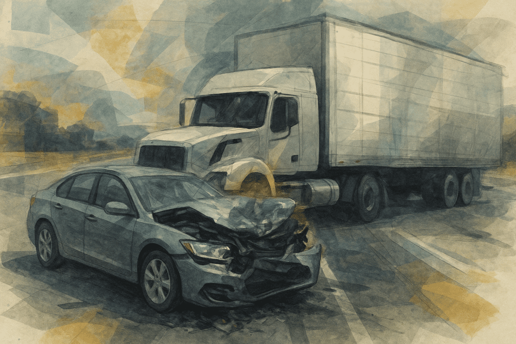 One Dead in Semi-Truck Crash on I-215 North in Riverside Area